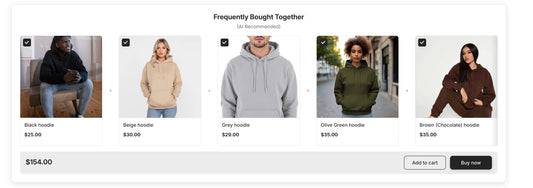 Shopify product bundle app interface